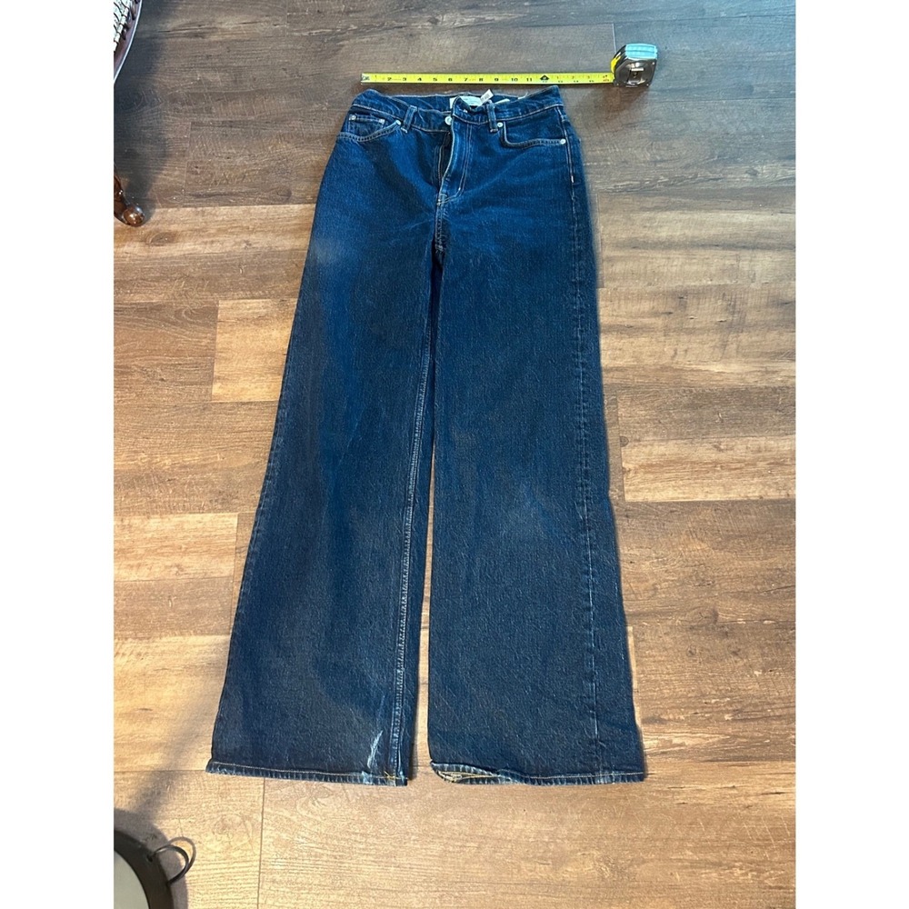 & Other Stories Wide Cut Denim Jeans Indigo Blue High Rise 26/32 946574
